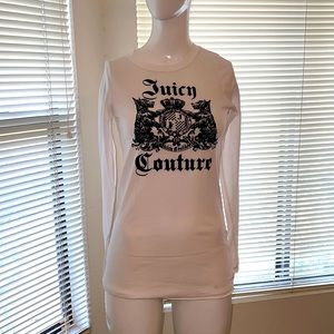 JUICY COUTURE vintage Y2K Long Sleeve Top White Size S